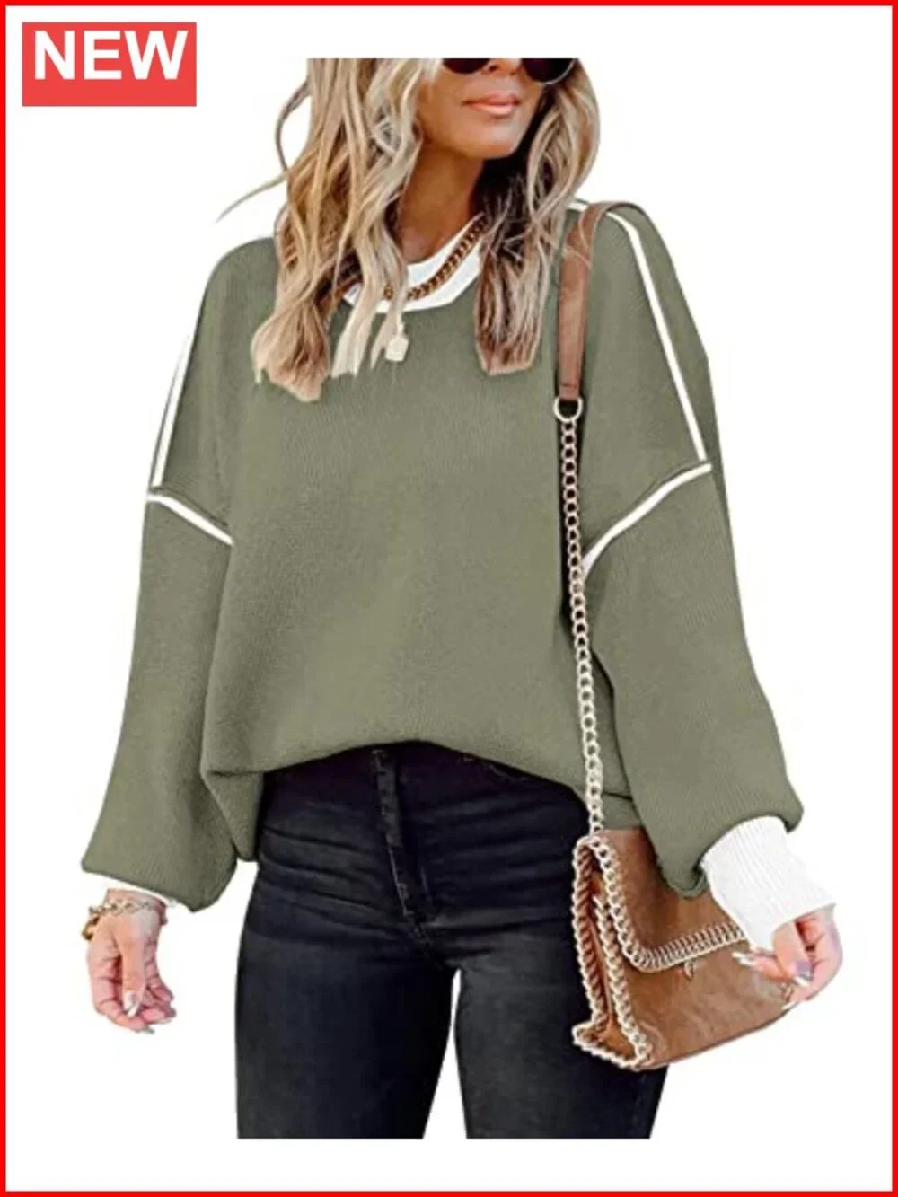 Oversized Batwing Sleeve Turtleneck Tunic Sweater for Women Viscose Nylon